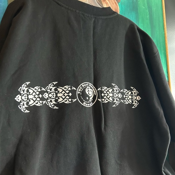 Vintage T&C Surf Designs Hawaii Sweater Mens Large Black Grunge Surf Skater 90s - Picture 11 of 16